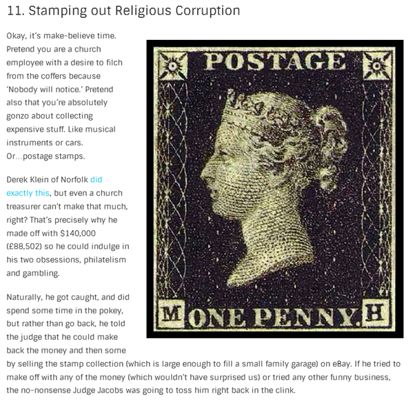 Stamping out Religious Corruption