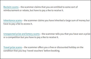 Type of payment scam