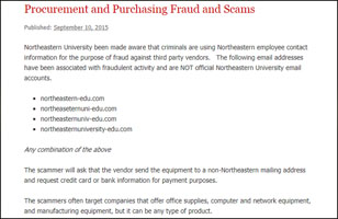 Procurment and purchasing fraud and scam